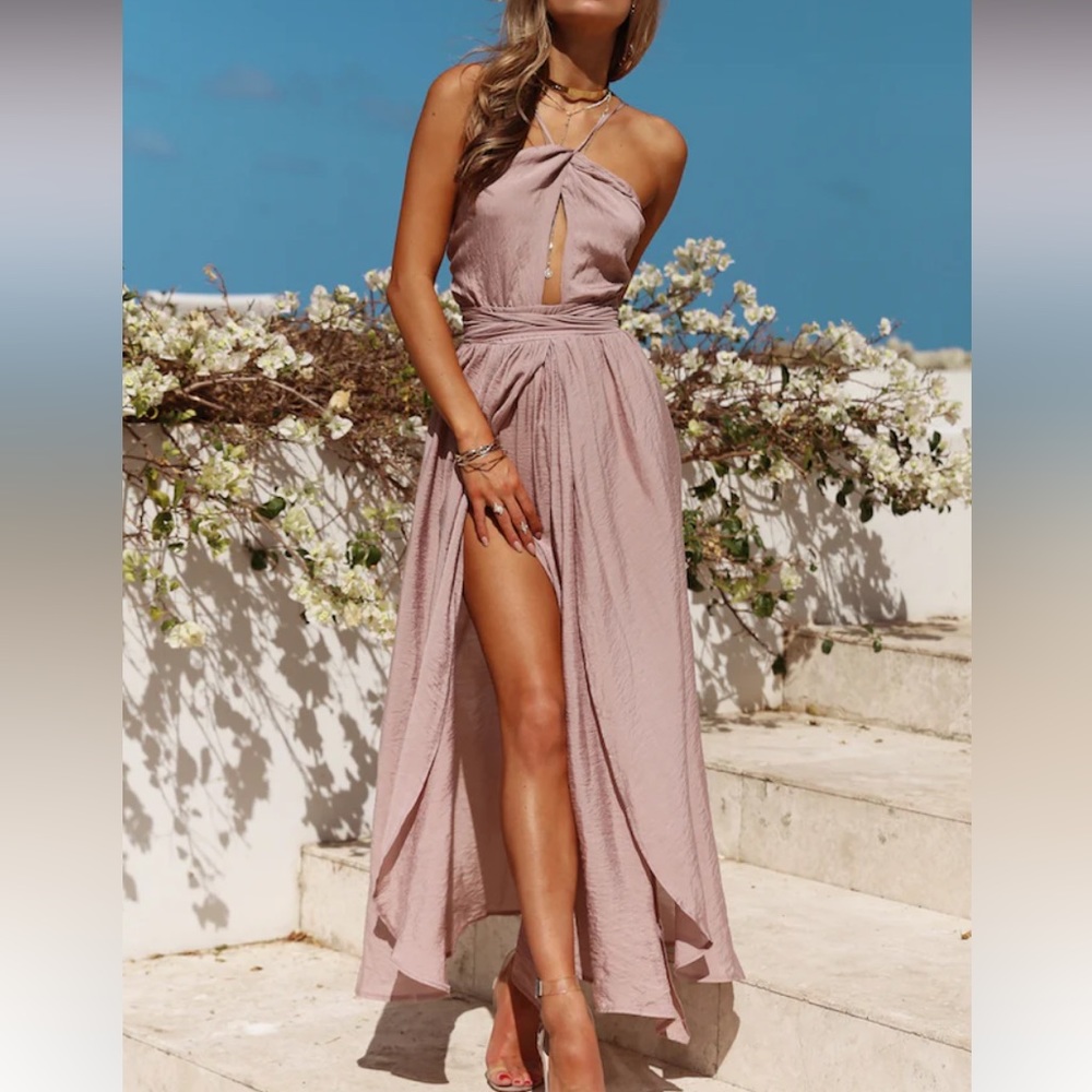 Hello Molly Mocha maxi dress.